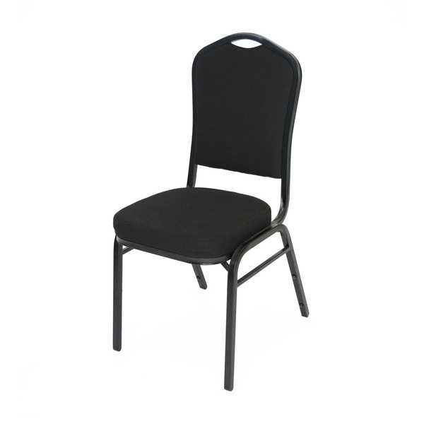 Atlas Commercial Products Crown Back Banquet Chair, Black CBC9BKFBKF